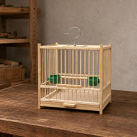 Square Bird Enclosure Handmade Wooden Bird Enclosure Includes Cups and Perches