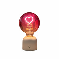 Heart-Shaped Night Light, Gradient Rose, Voice Control, Home Decor
