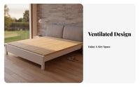 Anti-Sagging Foldable Slatted Bed Board Glueless Construction Bunkie Board Low height Mattress Support Breathable for Seniors, Parents, Homeowners