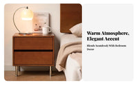 Nightstand with Drawers and Shelf Modernist Inspired for Bedroom, Renters, Parents