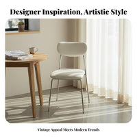 Curved Padded rearrest Chair Modern Design Curved rear Side Chair for Homeowners