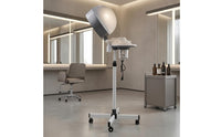 Height Adjustable Hooded Hair Steamer Wheeled Base Standing Hair Steamer Timer Switch Beauty Equipment Transparent Water Cup