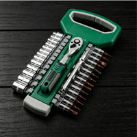 72-Tooth Socket Wrench Set Portable Socket Wrench Set with Storage Case Reliable Hard Shell Tool Box Long-Lasting for Mechanics, Garage