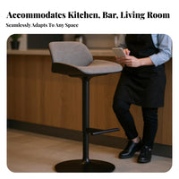rotating Pedestal Bar Stool Nordic aesthetic Counter Chair Modern Design Height Adjustable for Reception Desk, Cafe, Bistro