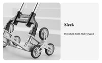 Stair Climbing Dolly Foldable Hand Truck Portable for Shopping, Travel, Shoppers