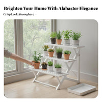 3-Tier Plant Stand Space-Saving 3-Tier Stepdesign Stand Indoor & Outdoor Use