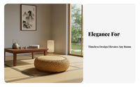 Woven Meditation Seat Thick Padded Round Straw Seat Rattan Meditation Seat Natural Material Japanese Design Floor Stool