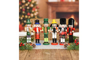 6 Pieces Nutcracker Ornament Small Nutcracker Ornaments Detailed Soldier Nutcrackers for Tabletop