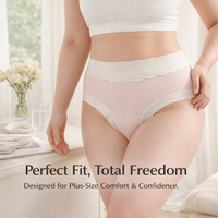 High Waist Underwear for Women with Extra Wide Gusset, Breathable Postpartum Panties for Plus Size Maternity Knickers up to 5XL
