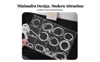 Compartment Jewelry Holder Transparent Clear Acrylic Organizer Tray Divided Earring Accessories Storage Containers for Closet