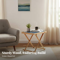 Foldable wingedTop Table Lightweight Accent Furniture Easy Assembly