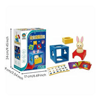 Focus Training Rabbit Shape Block Brain Teaser Early Learning Enchanting Box Shape Sorter Parent Child Play Children's Reasoning Brain Teaser Box Hand-Eye Coordination for Children, Toddlers, Home, Playroom, Preschool