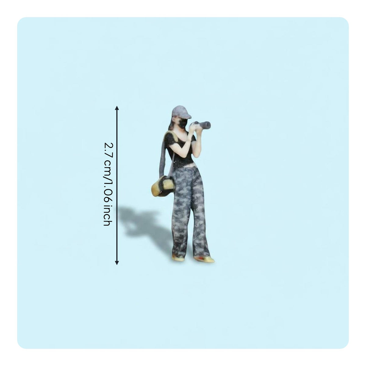 1:64 Photographer Figurine Three-Dimensional Color Printed 1:64 Miniature