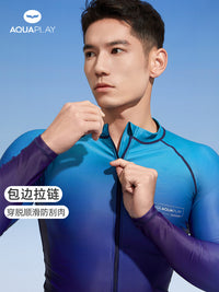 AQUAPLAY安泊来分体泳衣男长袖长裤套装海边度假防晒冲浪服潜水服
