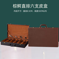 6-Bottle Wine Gift Box with Premium Leather Case