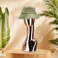 Hat Mannequin Head Long Extended Neck Hairpiece Stand Head Smooth Glossy Finish Hat Display Stand for Salon