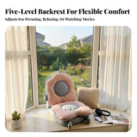 Adjustable rearrest Lounger Foldable Adjustable rearrest Recliner Legless Design Thick Cushioning for Students, Small Apartments