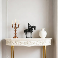 Horse Sculpture Antique-Style Desktop Sculpture Tabletop Ornament for Office, Entryway, Bookshelf