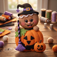 Felt Figure Handmade Felt Ornament Freestanding Stuffed Ornament for Halloween, Table Decor