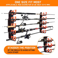 壁挂鱼竿支架 Fishing Rod Holders 钓鱼竿支架适用于墙壁或仓库