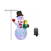 Inflatable Snowman with Lights Built-in LED Light Christmas Snowman Inflatable Holiday Decor Illuminated Bright for Yard, Garden