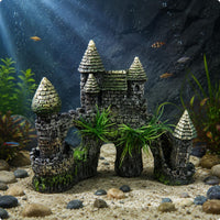 Aquatic Aquarium Castle Cave Textured Masonry Resin Castle Ornament Ornamental