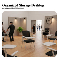 Tablet Arm Chair Foldable Design Conference Seating Space-Saving for Classroom