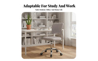 Armless Swivel Task Chair Padded Cushion Armless Rolling Chair Compact Design