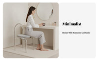 Backless Saddle Stool Minimalist & design Wooden Frame Saddle Stool for Dining Area