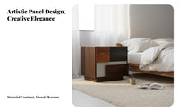 Nightstand with Drawers and Shelf Nordic Aesthetic for Hotel, Homeowners, Adults