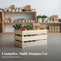 Wooden Crate Set Rustic design Slatted Wood Crate DIYconvenient for Shopkeepers