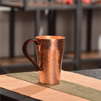 Thick Copper Drinking Cup Handcrafted Drinkware Vintage Style Drink Container for Restaurant