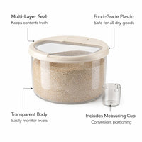 Storage Container Measuring Cup, Rice Dispenser Cereal Dispenser, Large Rice Dispenser Cereal, Food  - Image 6