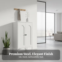 Steel Footwear Storage Unit Dust-Resistant Shoe Storage Cabinet Large Capacity Household Furniture for Apartment Dwellers, Families, Hallway, Bedroom