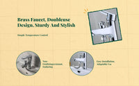 Brass faucet with dual temp control