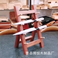Japanese Multi-layer Wooden Knife Rack with Sapele Wood Knife Block