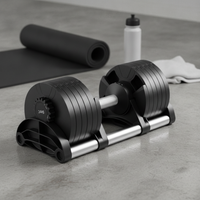 NUO Adjustable Dumbbell Set for Men and Women, Quick-Adjust Pure Steel Weights