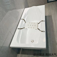 Non-Slip Stainless Steel Bathtub Stool with Backrest and Armrests