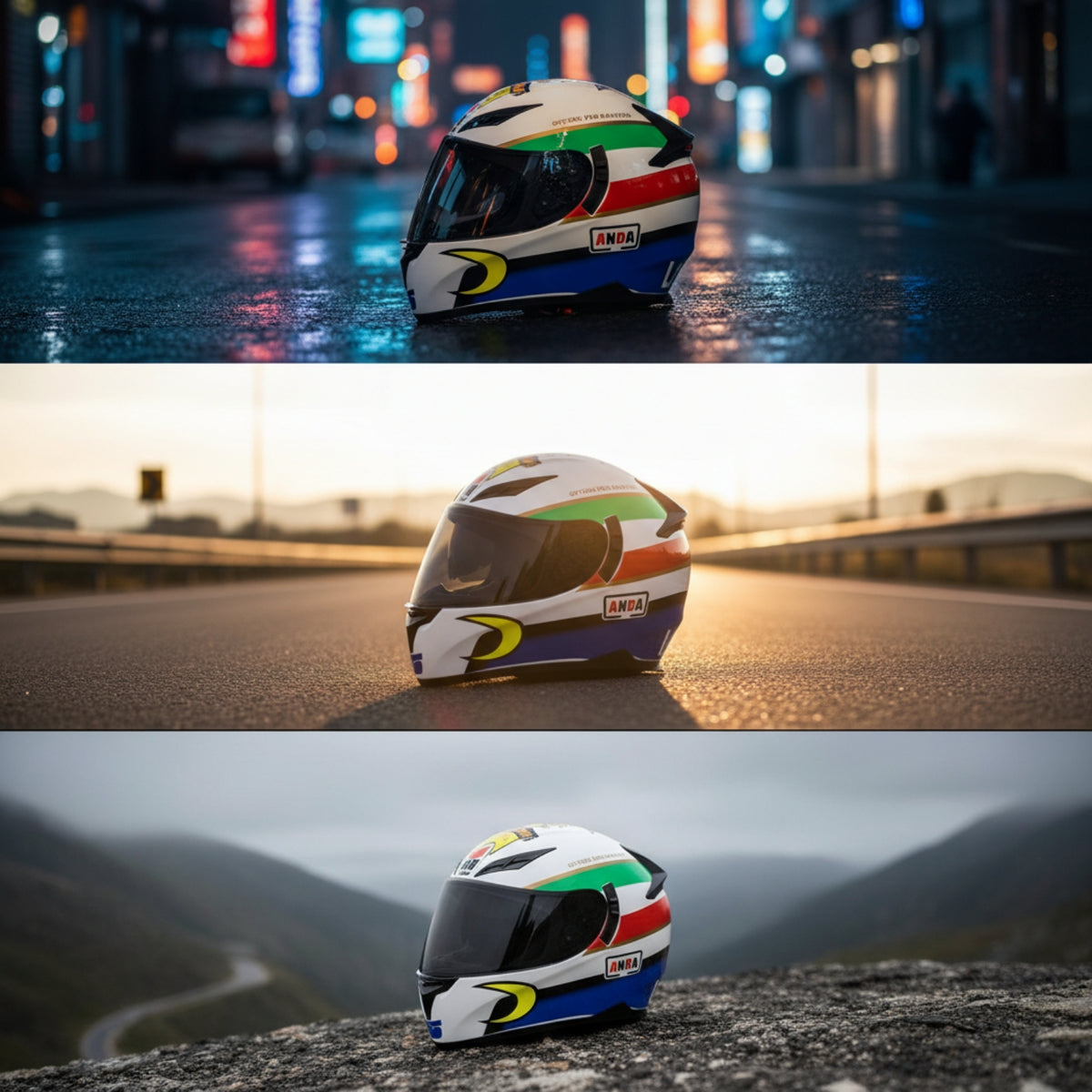 Smoke Entire Visor Face | Graphic with, for Road Commuting