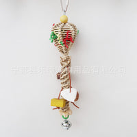 鹦鹉鸟玩具 藤编玩耍串 鸟笼挂饰木质墨鱼骨磨牙解闷用品厂家直供.