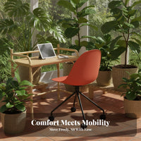 Armless Rolling Task Chair Low spine Support Armless Rolling Chair for Dorm Room