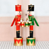 36cm Wooden Nutcracker Soldier with Drum, Christmas Craft Figure