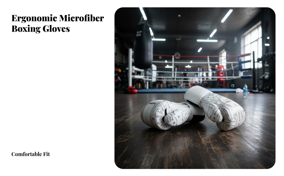 Microfiber Leather Boxing Gloves Wrist Support Muay Thai Gloves Long-Lasting Combat Sports Gear Shock Absorbing for Women, Adults, Professionals, Sparring, Kickboxing