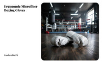 Microfiber Leather Boxing Gloves Wrist Support Muay Thai Gloves Long-Lasting Combat Sports Gear Shock Absorbing for Women, Adults, Professionals, Sparring, Kickboxing