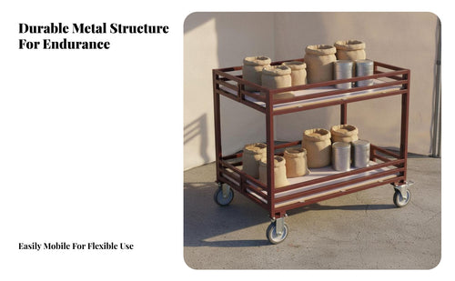 With Wheels Rolling Advertising Cart Outdoor Use Foldable Display Shelf Reinforced Frame 2-Shelf Rolling Cart Sturdy Construction for Street Vendors, Warehouse Employees, Supermarkets, Advertising Al Events, Retail Stores, Warehouses