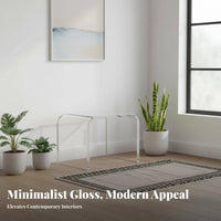 U-Shaped Acrylic Stool Modern Design Home Furnishing Multi-Purpose for Entryway