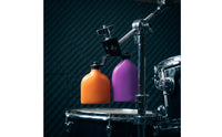 Double Cowbell with Bracket Bi-Tonal Drum Kit Cowbell Easy to Install Hand Percussion Percussion Instrument for Students, Rehearsals