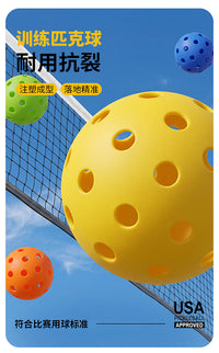 36-Pack Pickleball Balls with 40 Holes, PE Rotomolded, 74mm Diameter