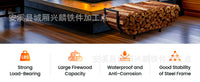 Metal Firewood Rack for Outdoor Camping Wood Storage Organizer