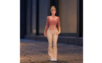 Hand-Painted Resin Figurine Bun hairdo 1/64 Scale Figurine Realistic Mini Woman Model